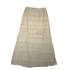 NWT American Eagle Cream Tiered Lace Maxi Skirt Boho Festival 031-0312 Small NWT